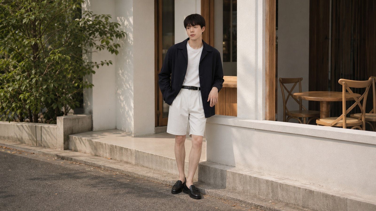 Áo blazer nam phối quần short