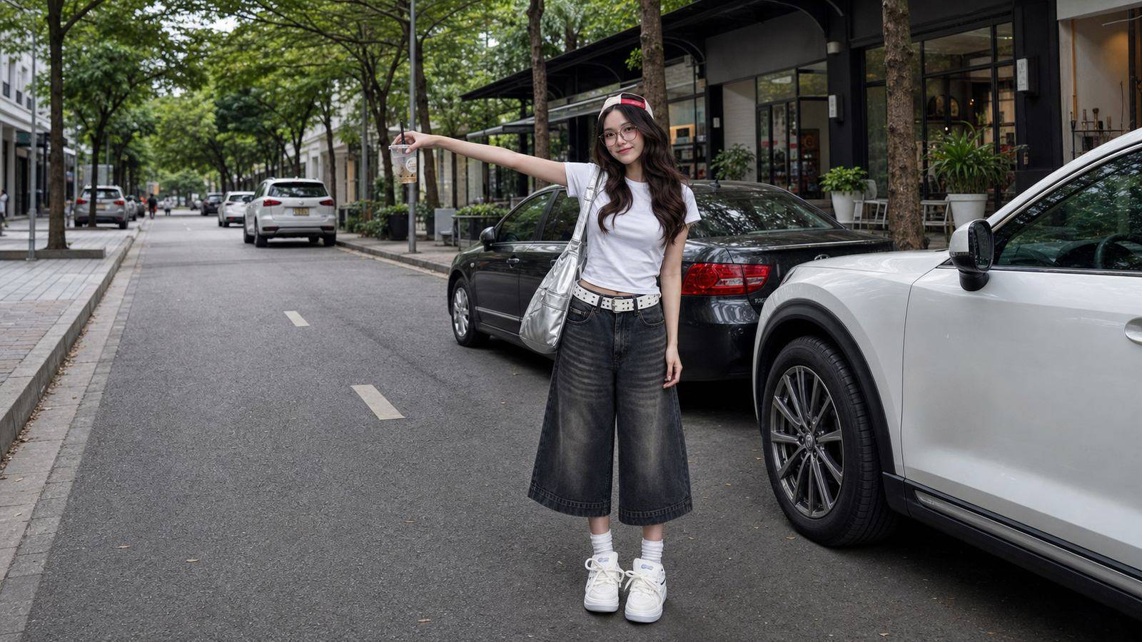 Culottes khác palazzo ở độ dài và độ rủ