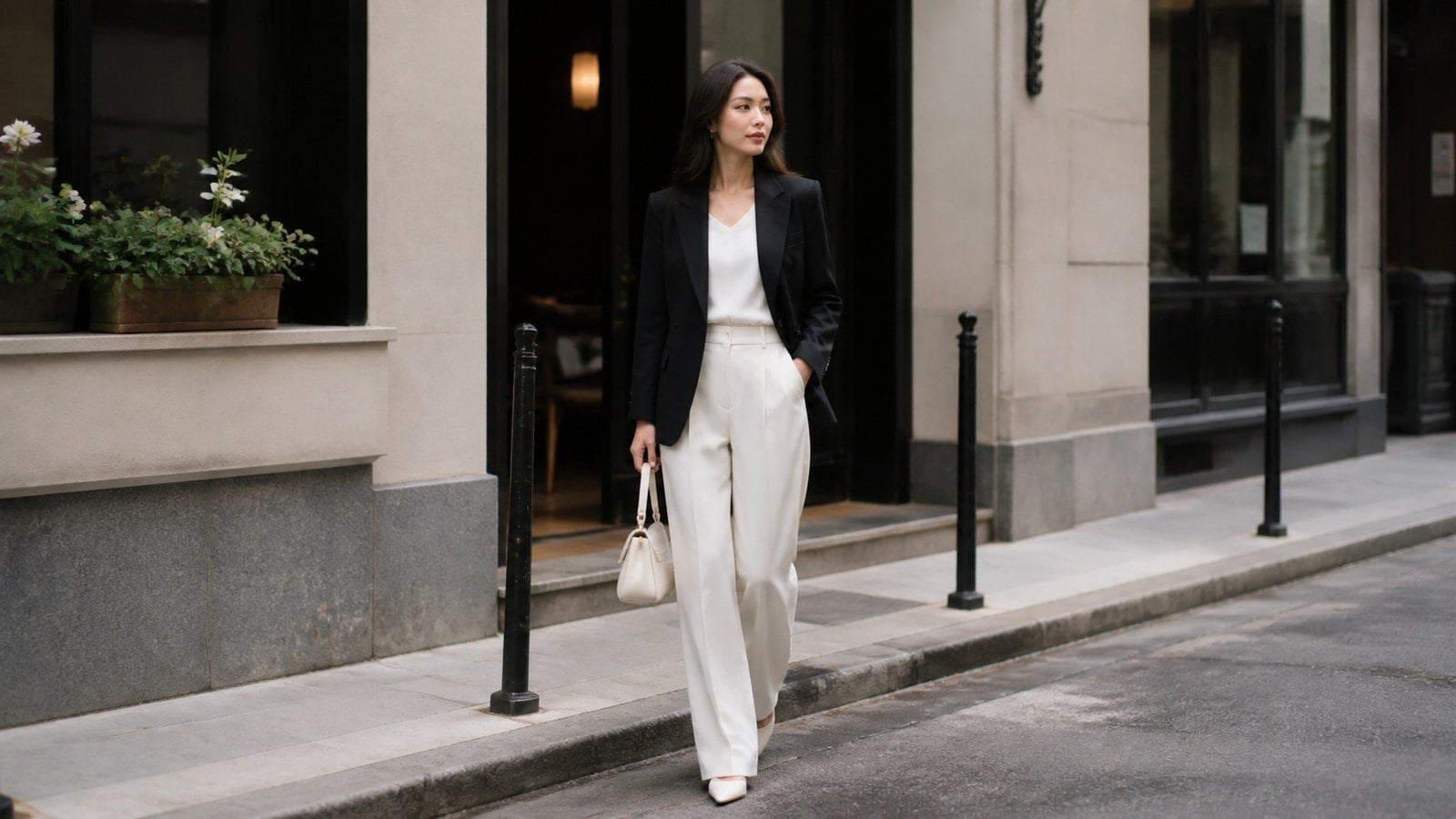 Vest đen nữ giữ bảng màu có điểm sáng