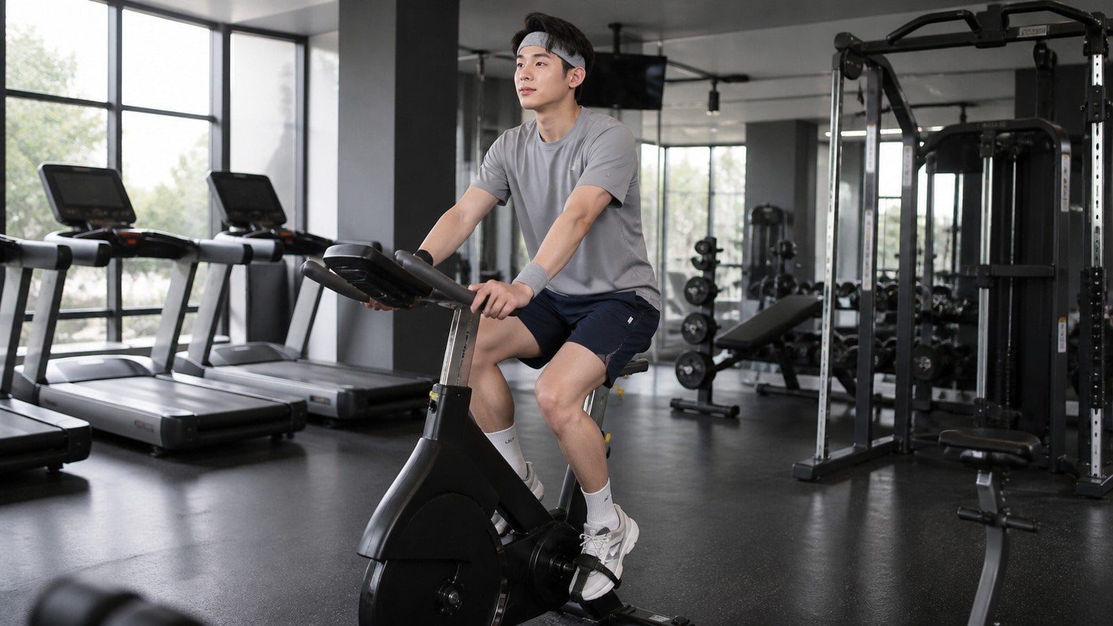 Áo thun thể thao và quần short cho buổi tập gym