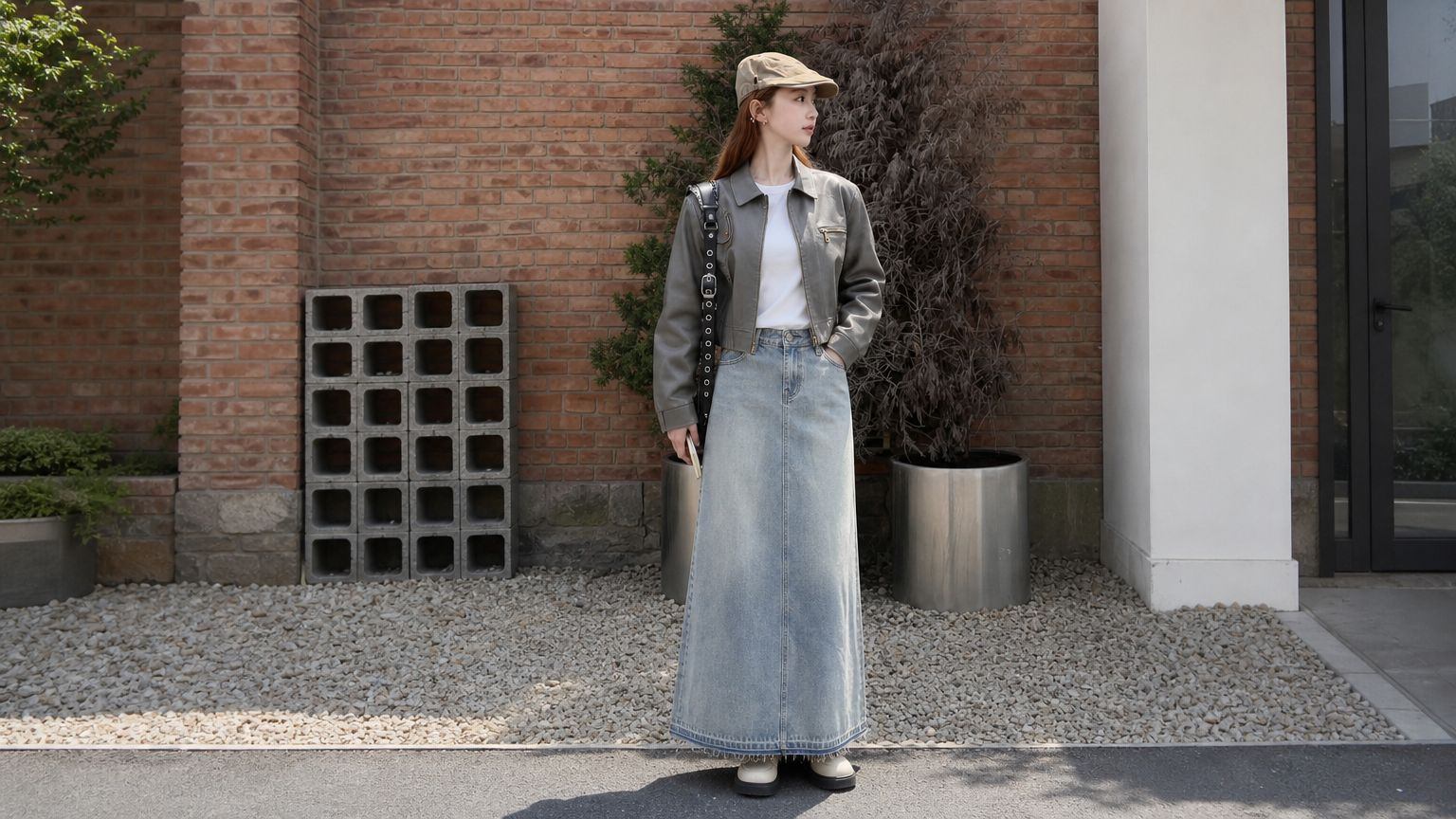 Chân váy, đầm và jumpsuit denim mang vẻ nữ tính cá tính
