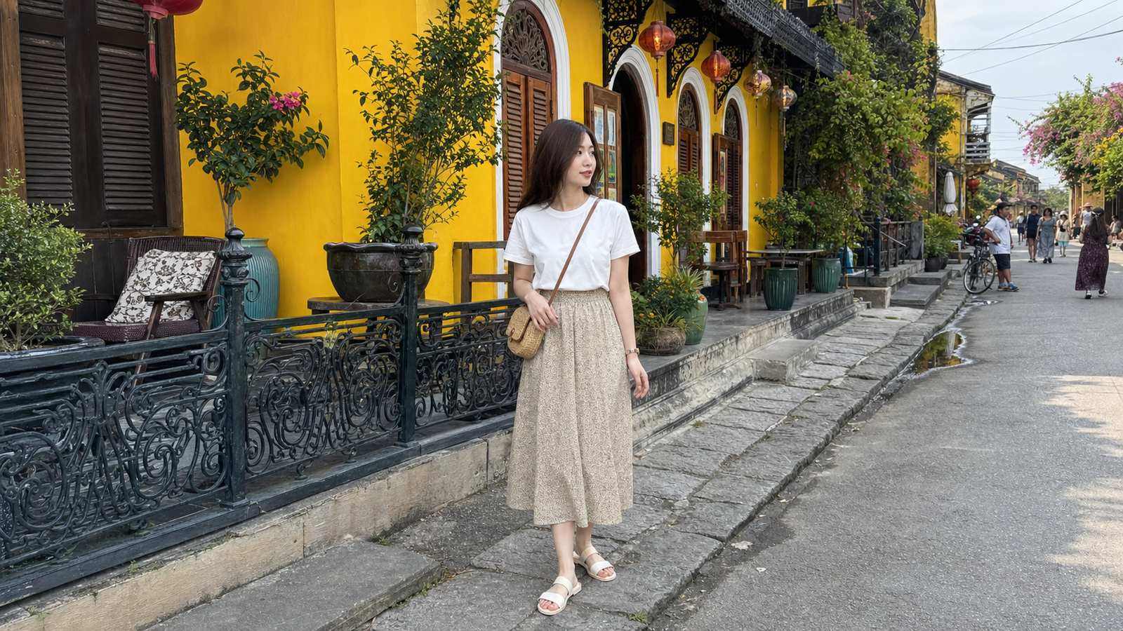 Đỏ gạch, nâu đất và cam đất nên dùng làm điểm nhấn