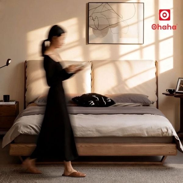 Giường ngủ gỗ tự nhiên phù hợp với nhiều phong cách nội thất