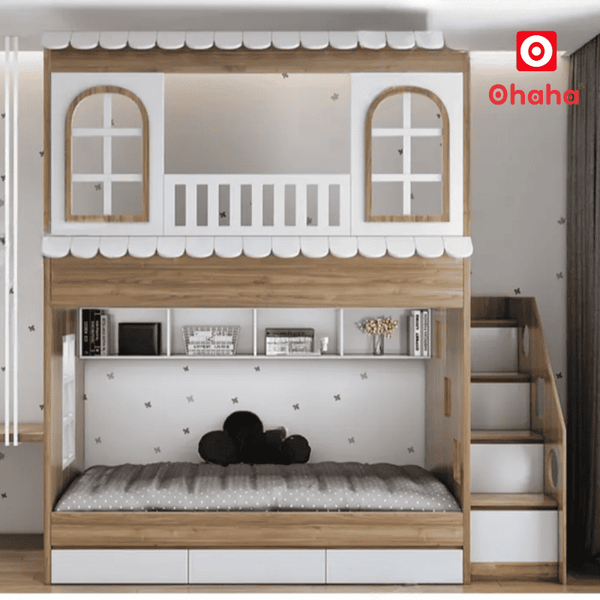 Giường tầng thông minh hiện đại OHAHA - GTTM059 tiện dụng, tối ưu diện tích