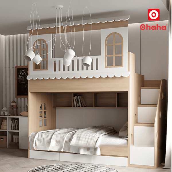 Giường tầng thông minh hiện đại OHAHA - GTTM059 tiện dụng, tối ưu diện tích