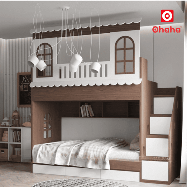 Giường tầng thông minh hiện đại OHAHA - GTTM059 tiện dụng, tối ưu diện tích
