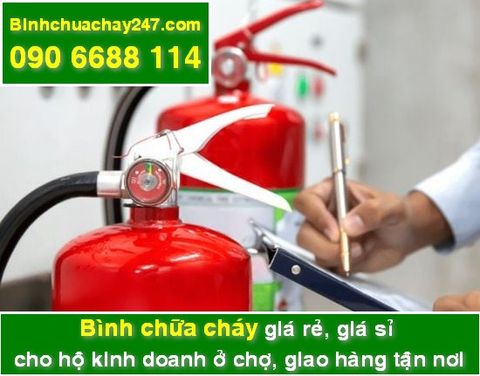 Bình chữa cháy giá rẻ, giá sỉ cho hộ kinh doanh ở chợ
