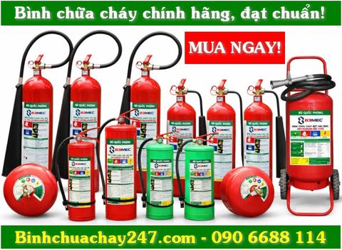 Bình chữa cháy 83MEC Bộ Quốc Phòng và bình chữa cháy Dolphin - Chính hãng, giá rẻ, giá sỉ, đạt chuẩn, có hóa đơn VAT