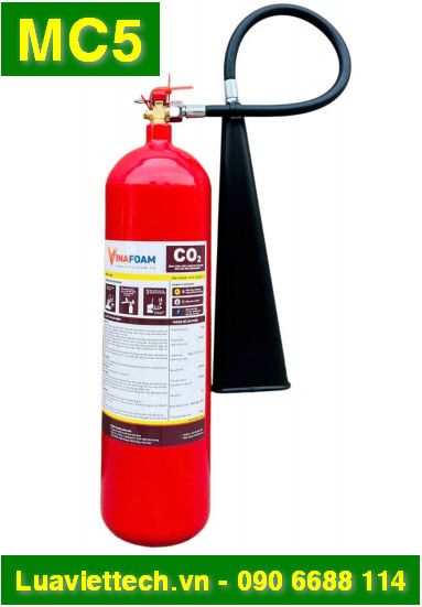 Bình chữa cháy VinaFoam khí CO2 MC5 5kg, có tem kiểm định tại tphcm giá rẻ giá sỉ
