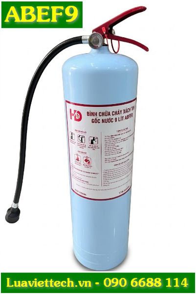 Bình chữa cháy xách tay gốc nước ABEF9, có tem kiểm định giá rẻ giá sỉ có hóa đơn vat tại tphcm