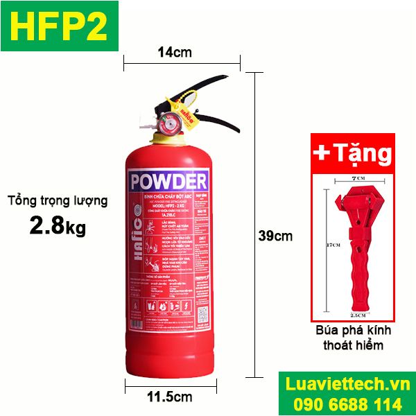 HFP2 hafico 2kg bình chữa cháy