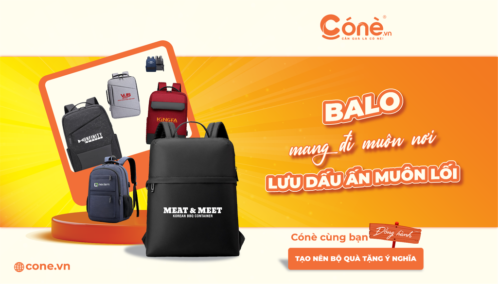Banner balo quà tặng in logo doanh nghiệp mang đi muôn nơi lưu dấu ấn muôn lối
