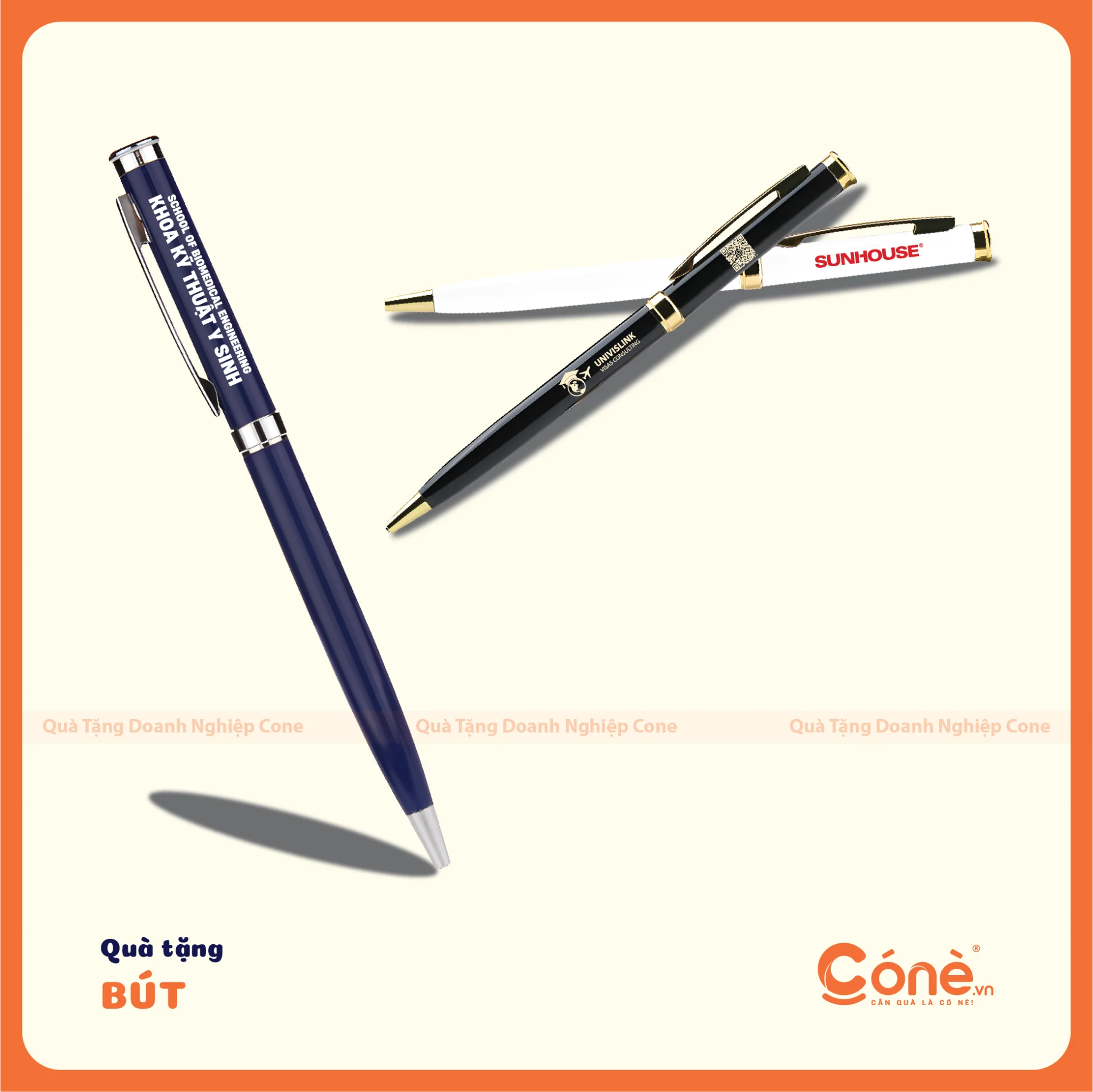 but-bi-kim-loai-thanh-lich-bkl006-cone-in-logo-ma-vang-va-bac