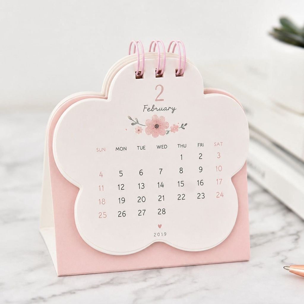 size lịch để bàn mini