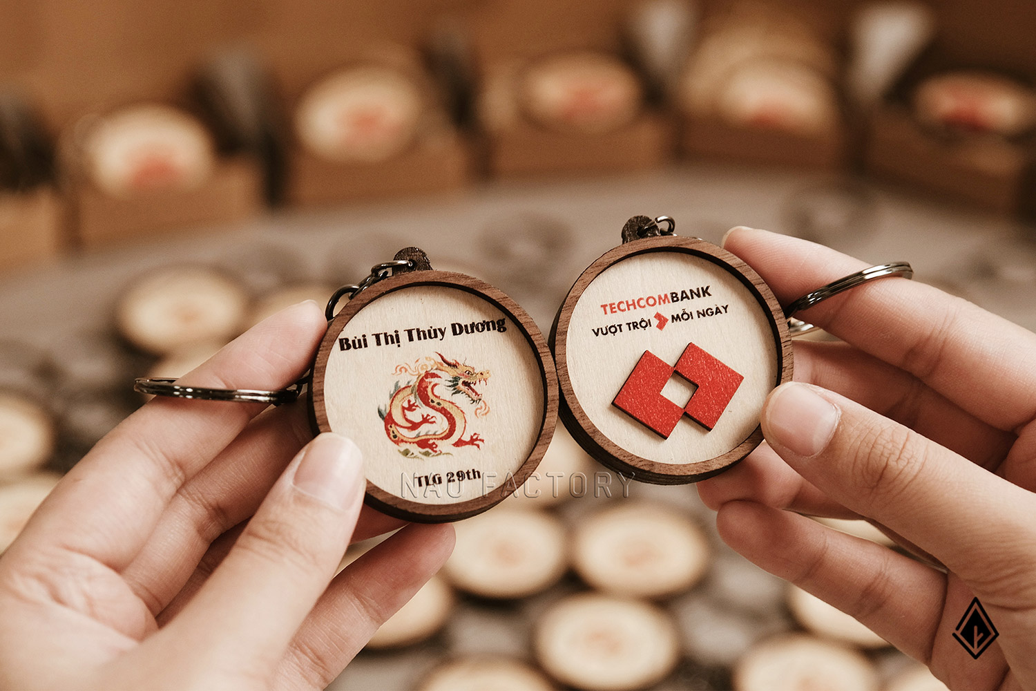 móc khóa gỗ