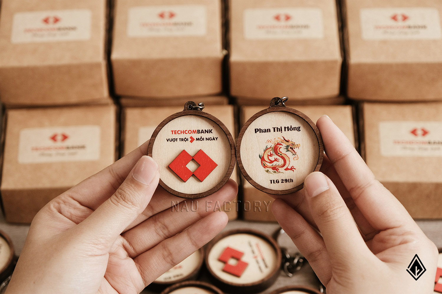 móc khóa gỗ