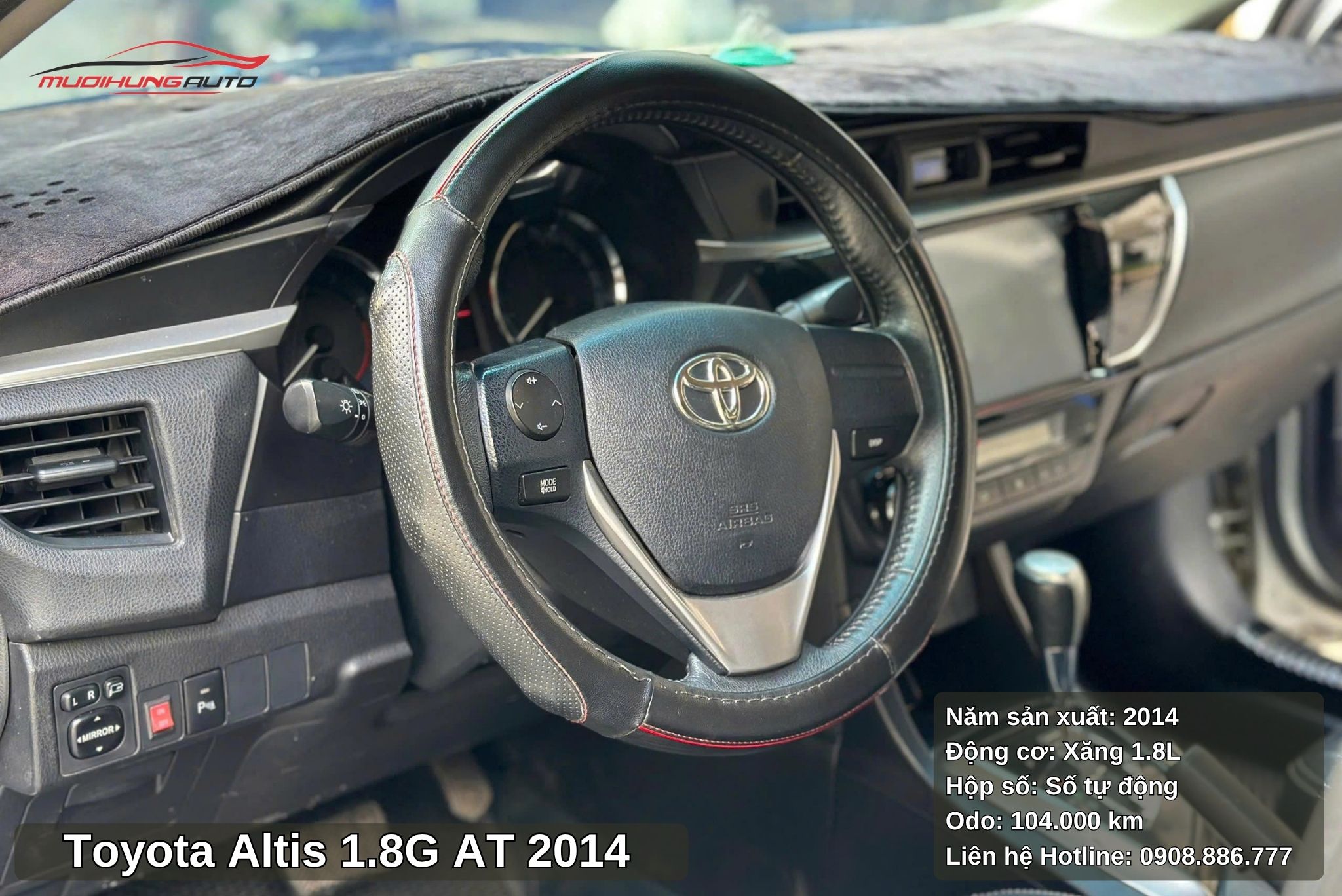 Các chi tiết nội thất xe Toyota Altis 1.8G AT 2014 còn sạch đẹp và mới mẻ