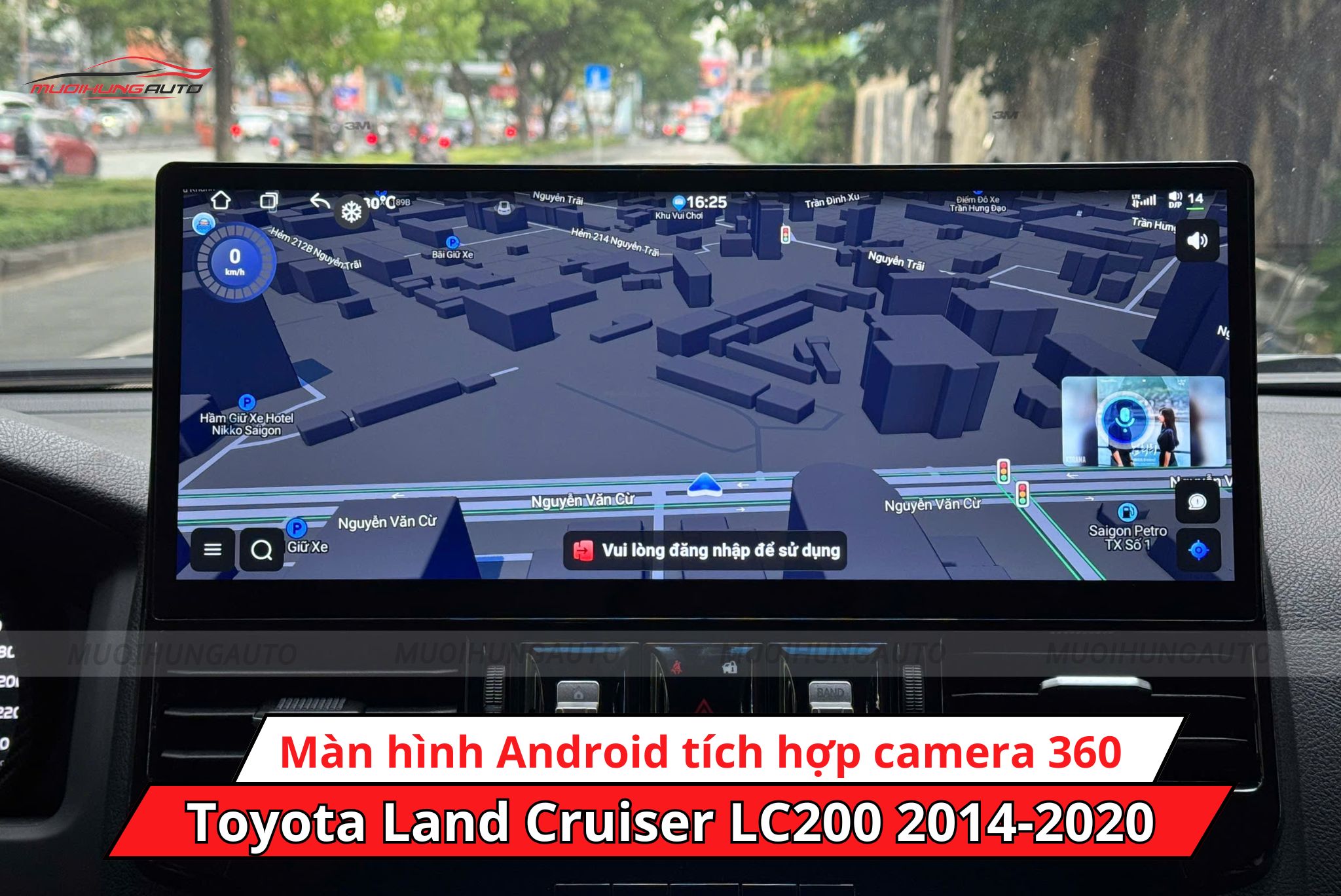 Màn hình Android ô tô tích hợp camera 360 độ xe Toyota Land Cruiser LC200 2014-2020 hỗ trợ ứng dụng dẫn đường Vietmap