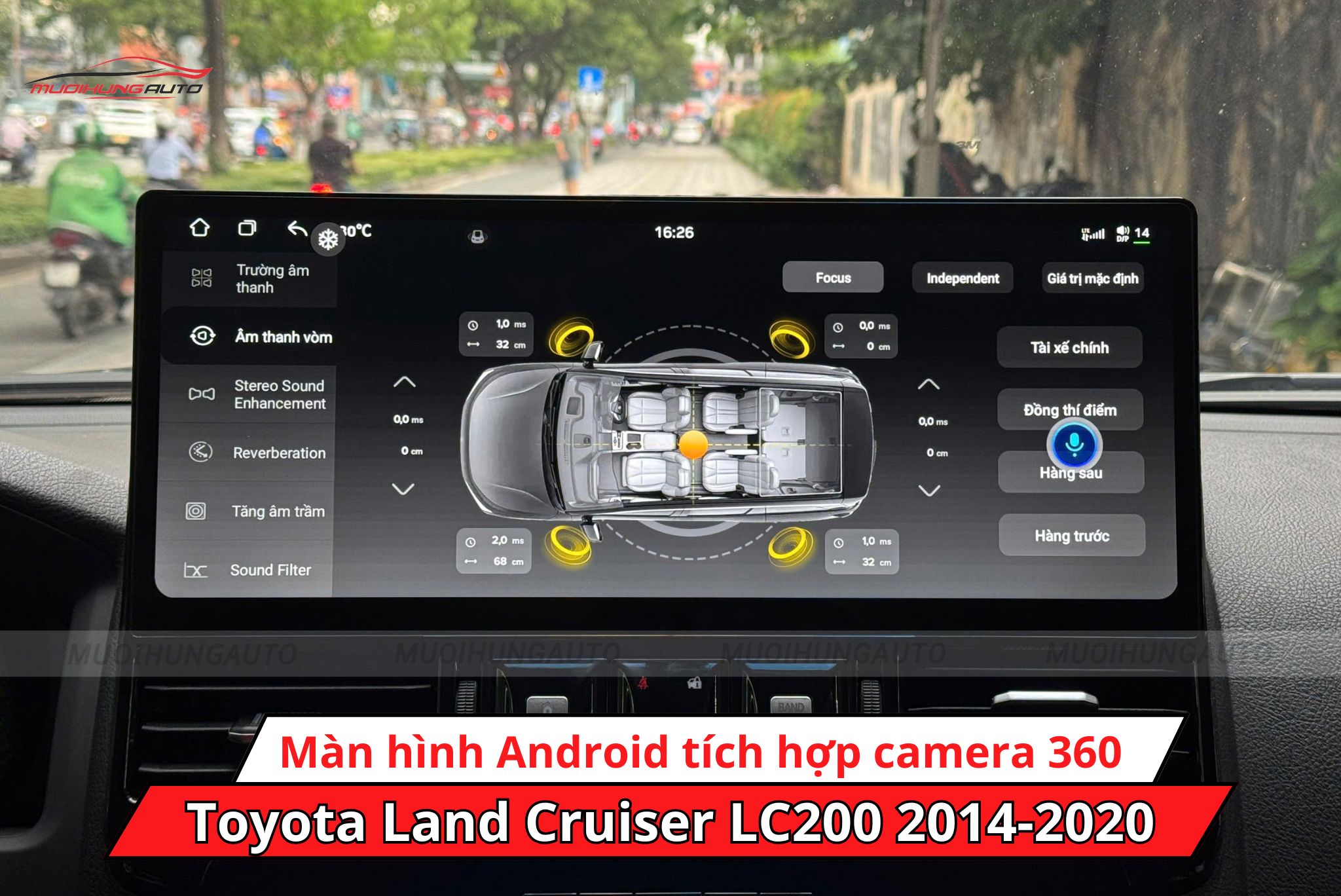 Màn hình Android tích hợp 360 độ cho Toyota Land Cruiser LC200 2014-2020 mang lại trải nghiệm âm thanh sống động