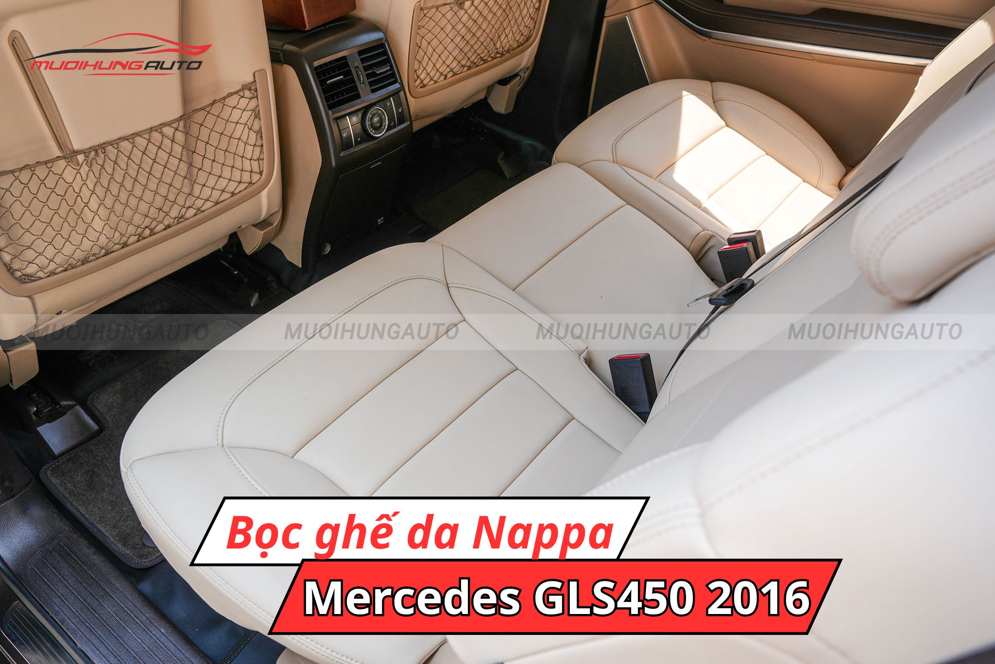 Bọc da Nappa cho xe hơi Mercedes GLS450 2016