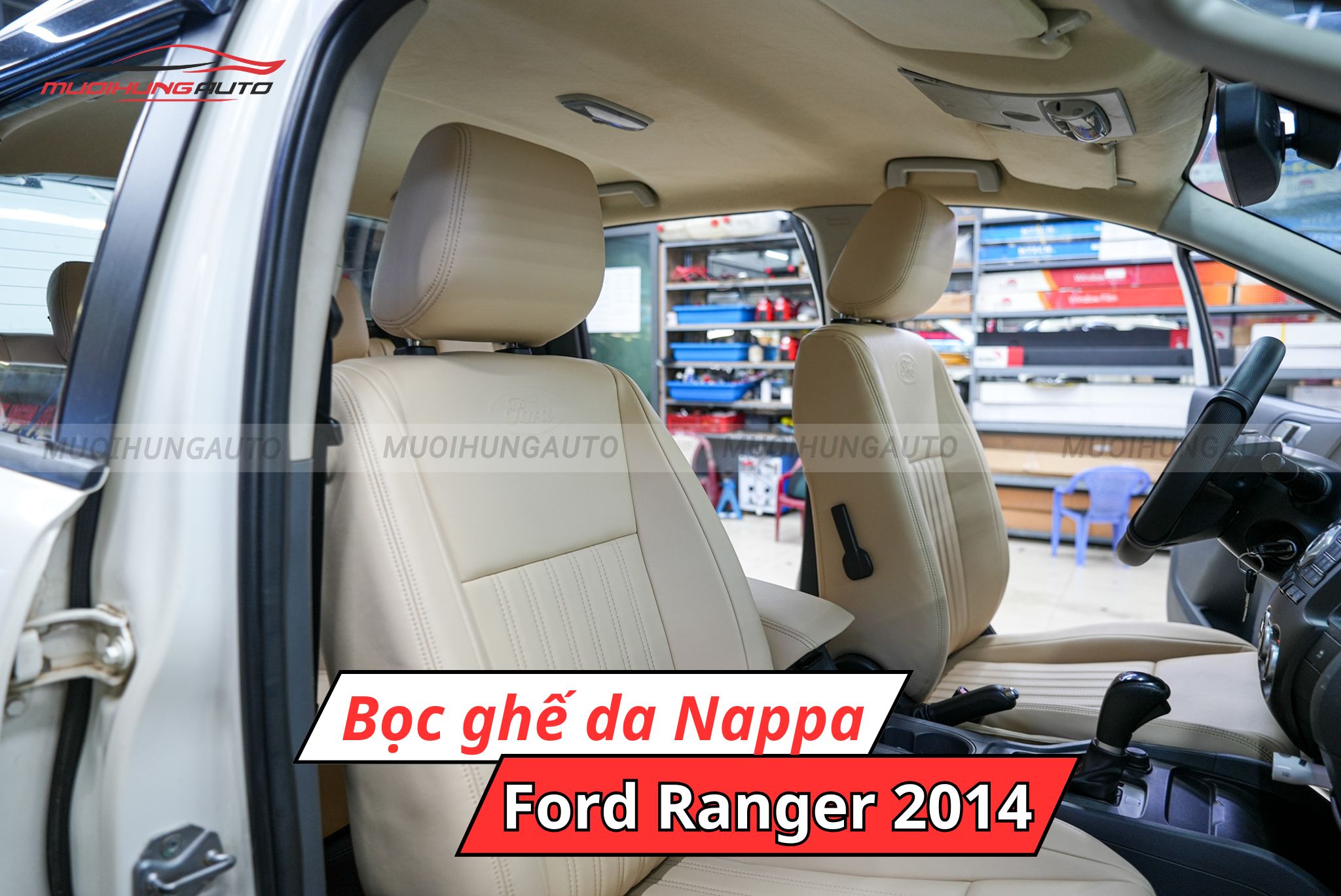 Bọc ghế da Nappa cho Ford Ranger 2014