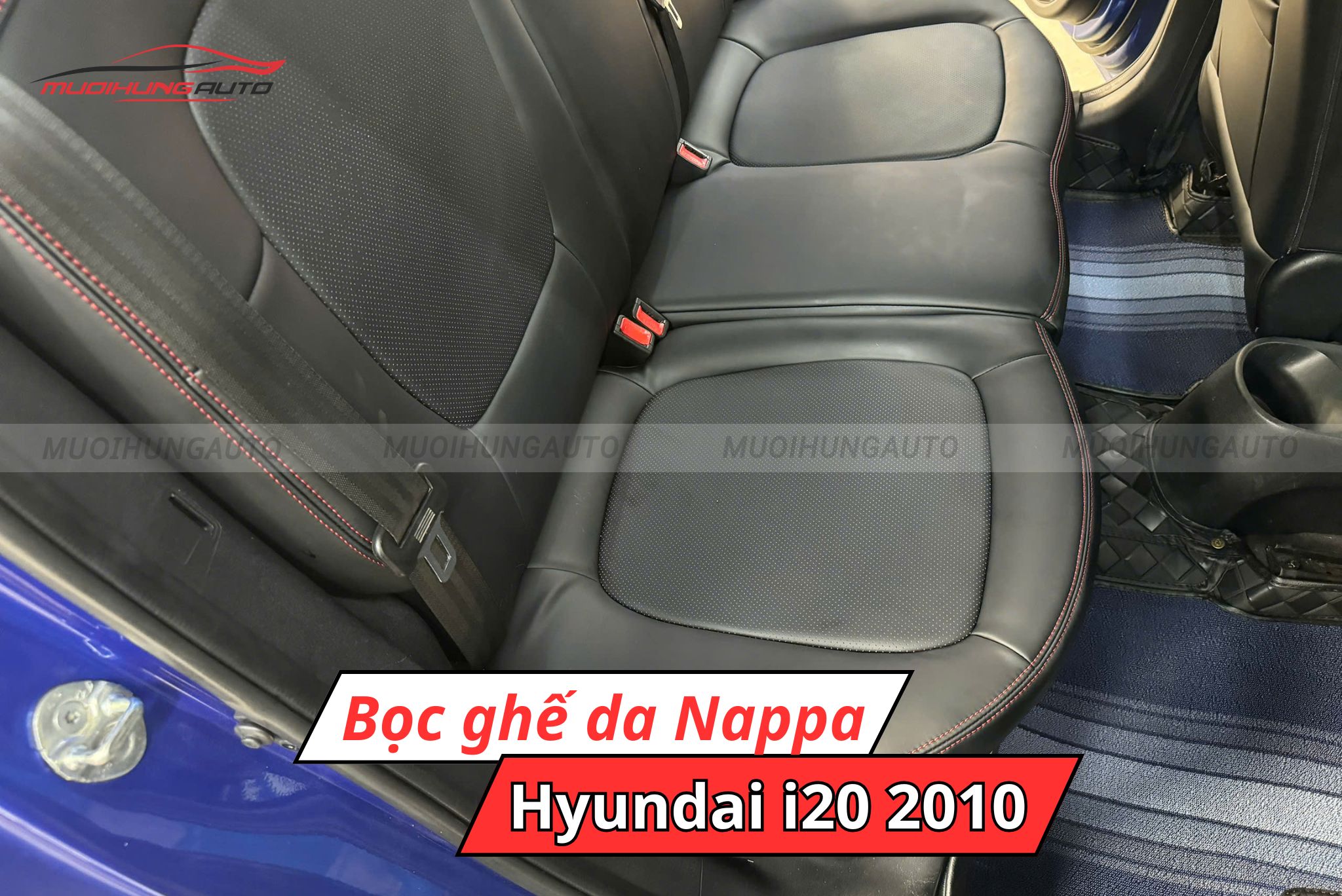 Bọc ghế da Nappa cho Hyundai i20 2010