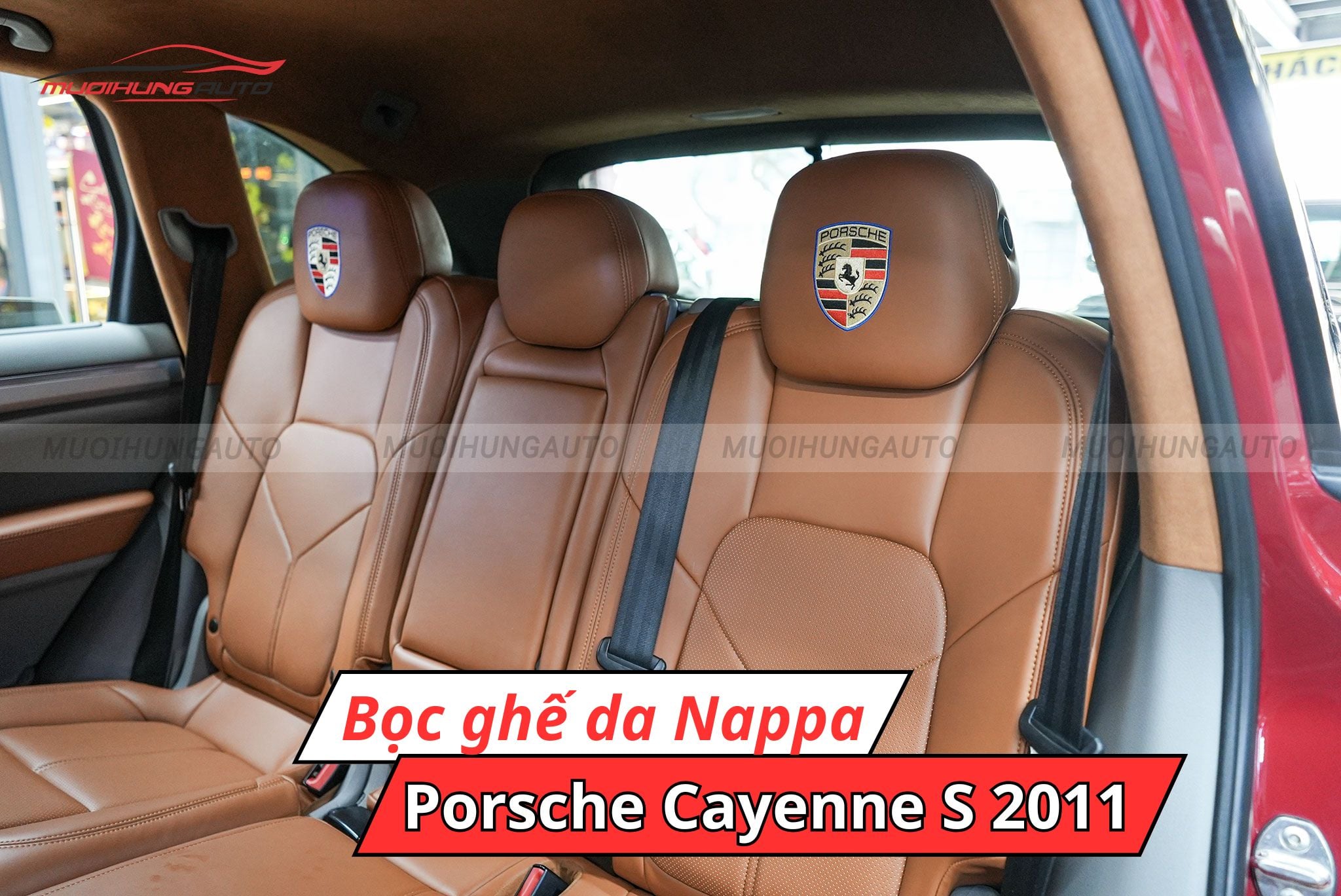 Bọc ghế da Nappa cho ô tô Porsche Cayenne S 2011