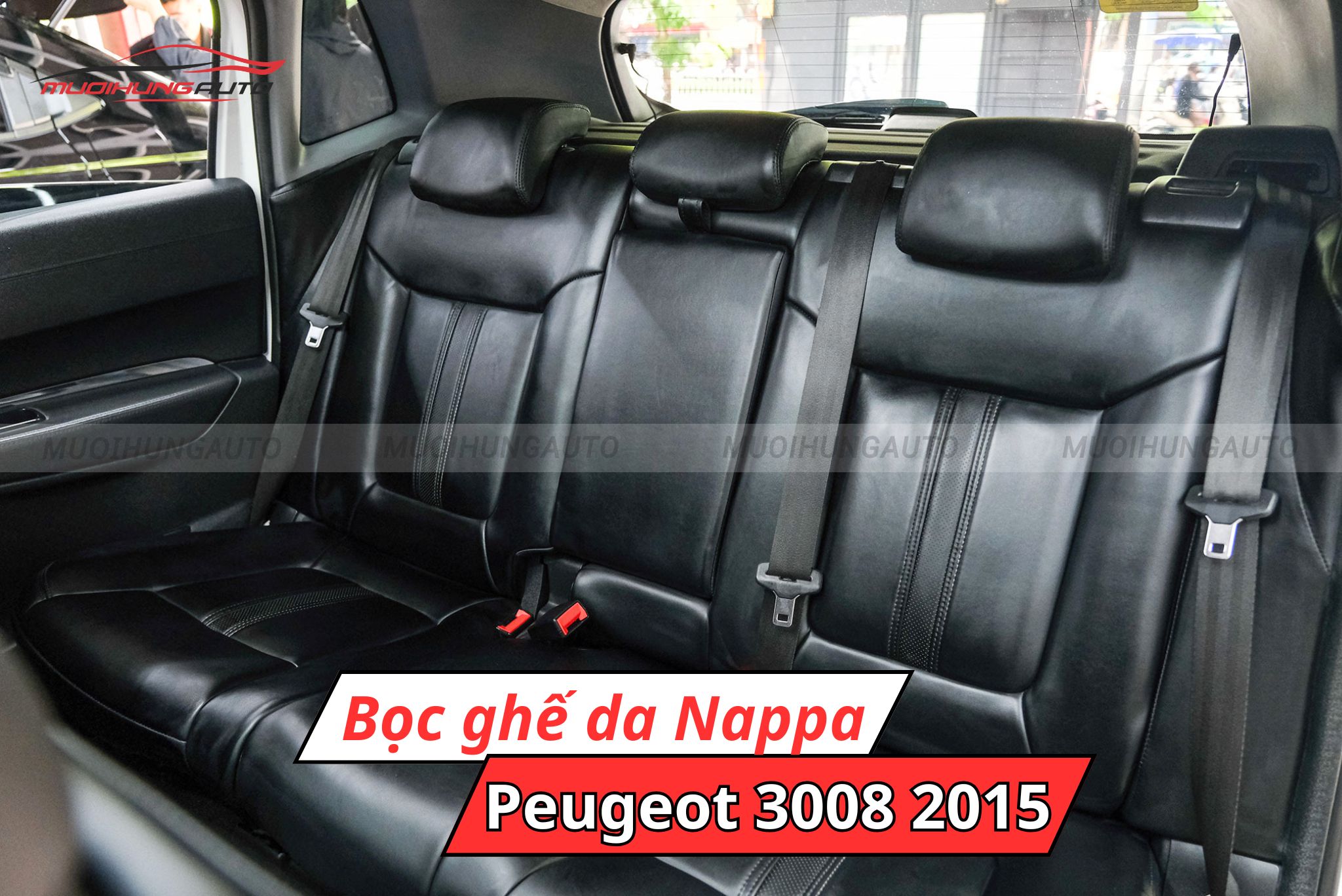 Bọc ghế da Nappa cho Peugeot 3008 2015
