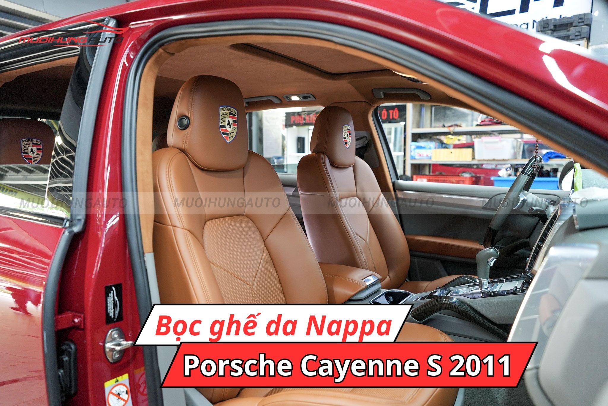 Bọc ghế da Nappa cho Porsche Cayenne S 2011