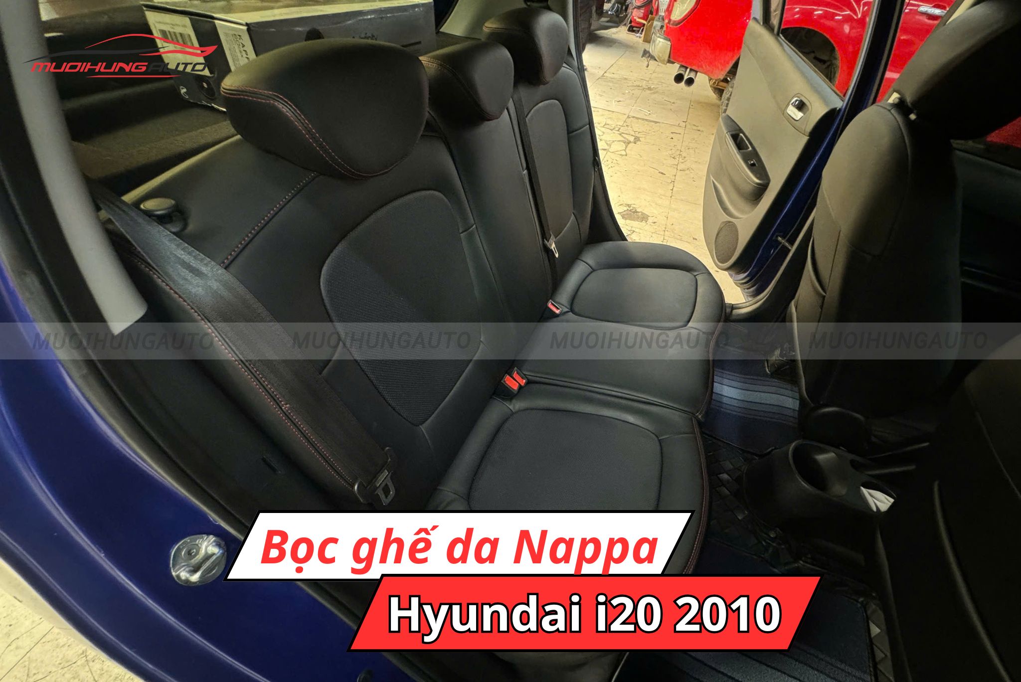 Bọc ghế da Nappa cho xe Hyundai i20 2010