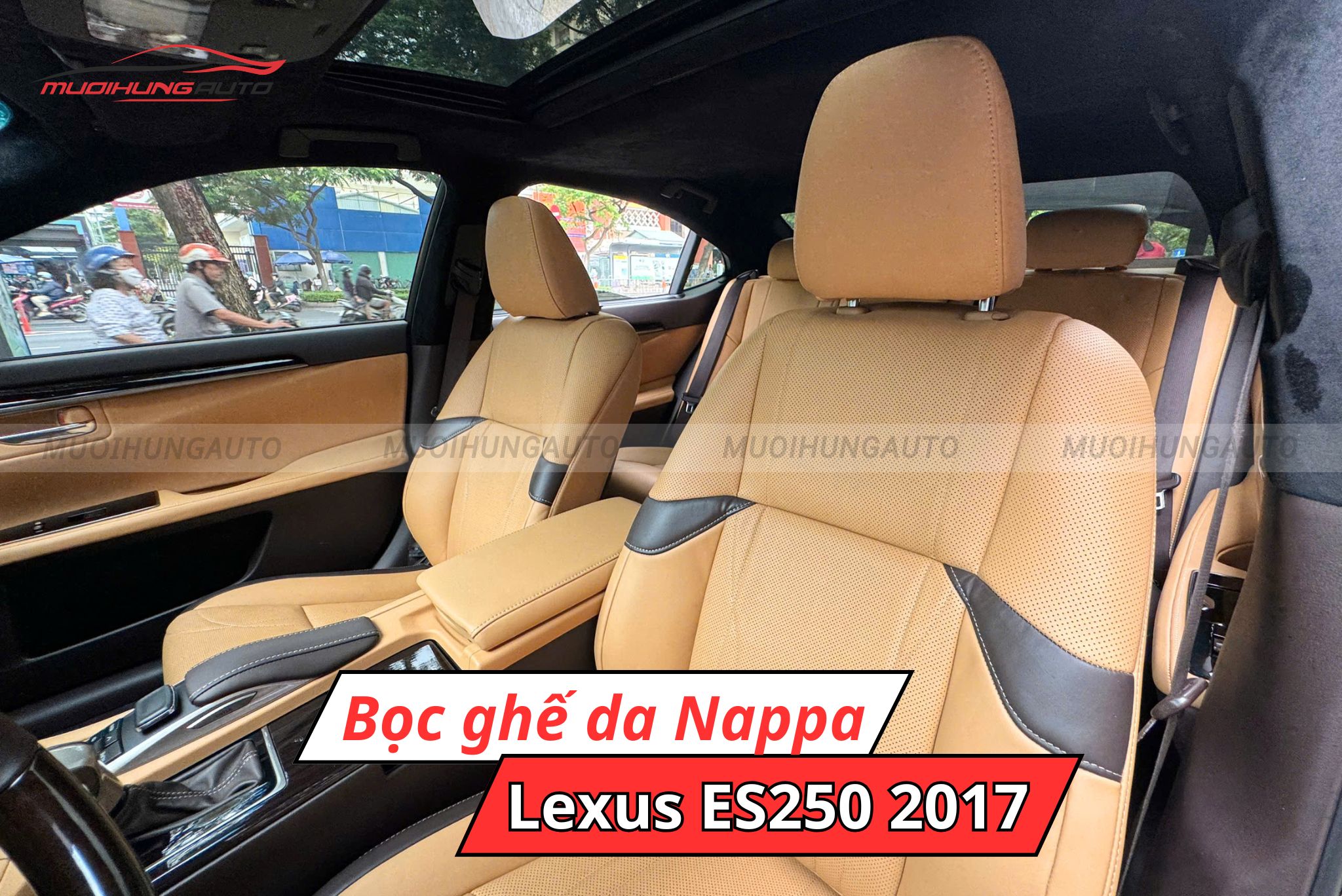 Bọc ghế da Nappa cho xe Lexus ES250 2017