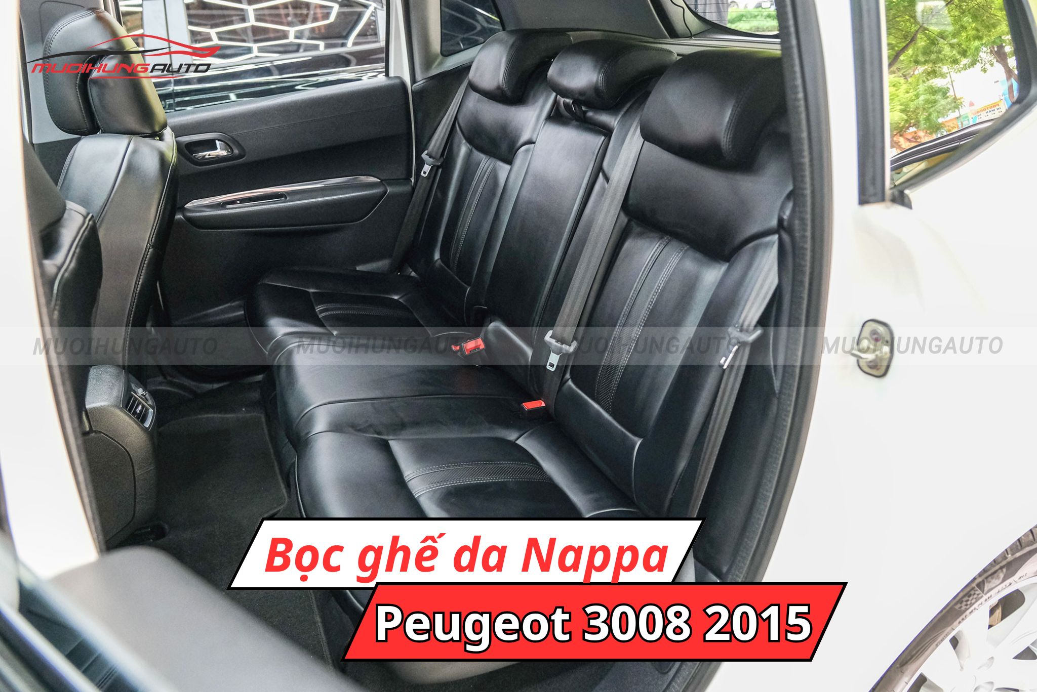Bọc ghế da Nappa cho xe Peugeot 3008 2015
