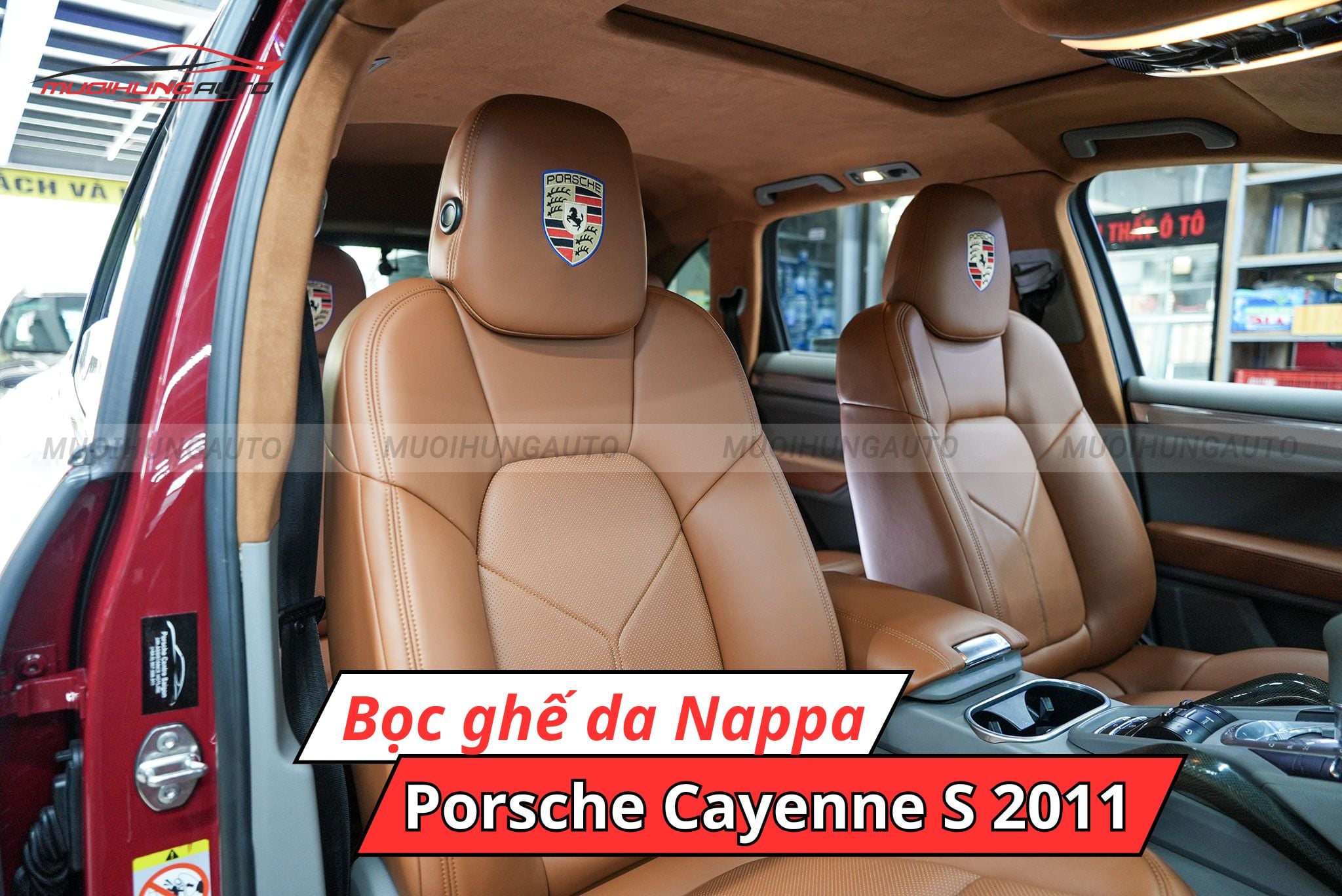 Bọc ghế da Nappa cho xe Porsche Cayenne S 2011