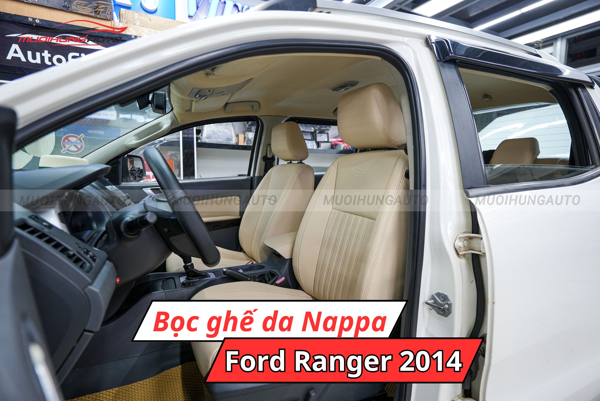Bọc ghế da Nappa Ford Ranger 2014