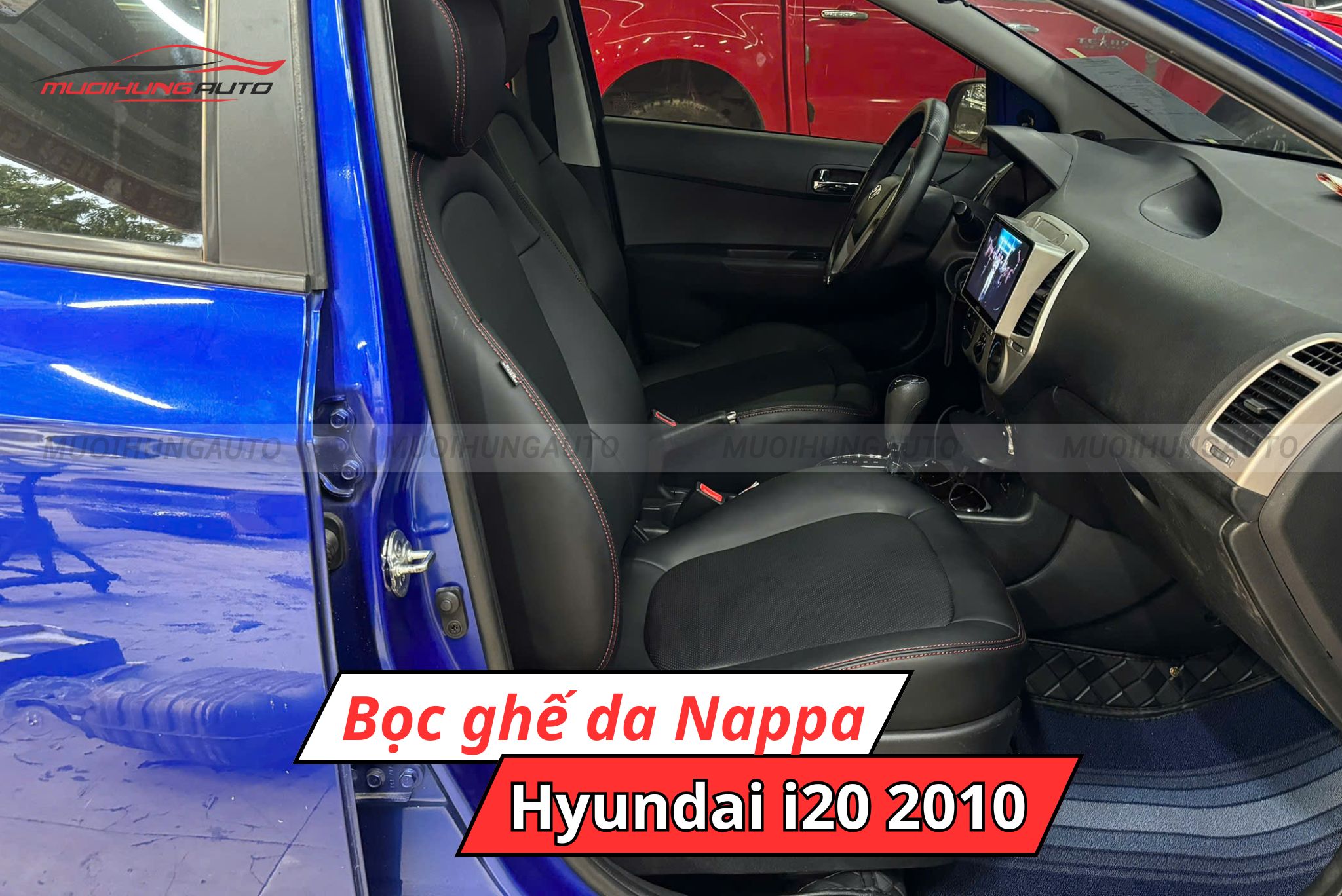Bọc ghế da Nappa Hyundai i20 2010