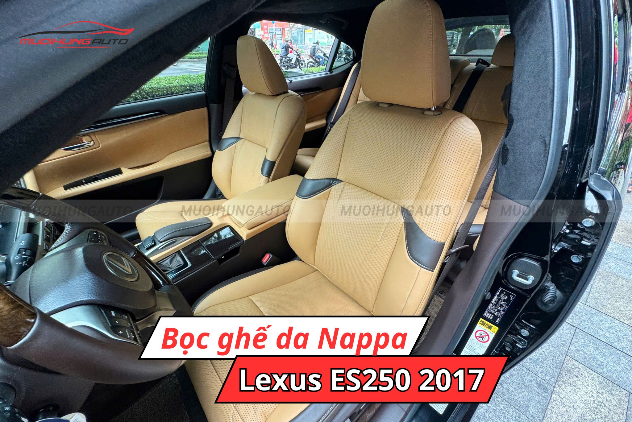 Bọc ghế da Nappa Lexus ES250 2017