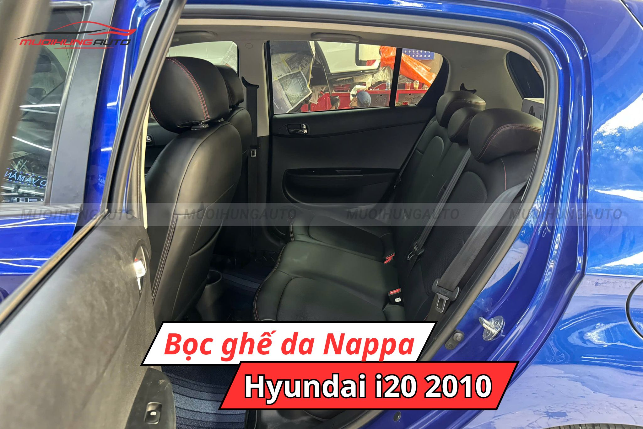 Bọc ghế da Nappa ô tô Hyundai i20 2010