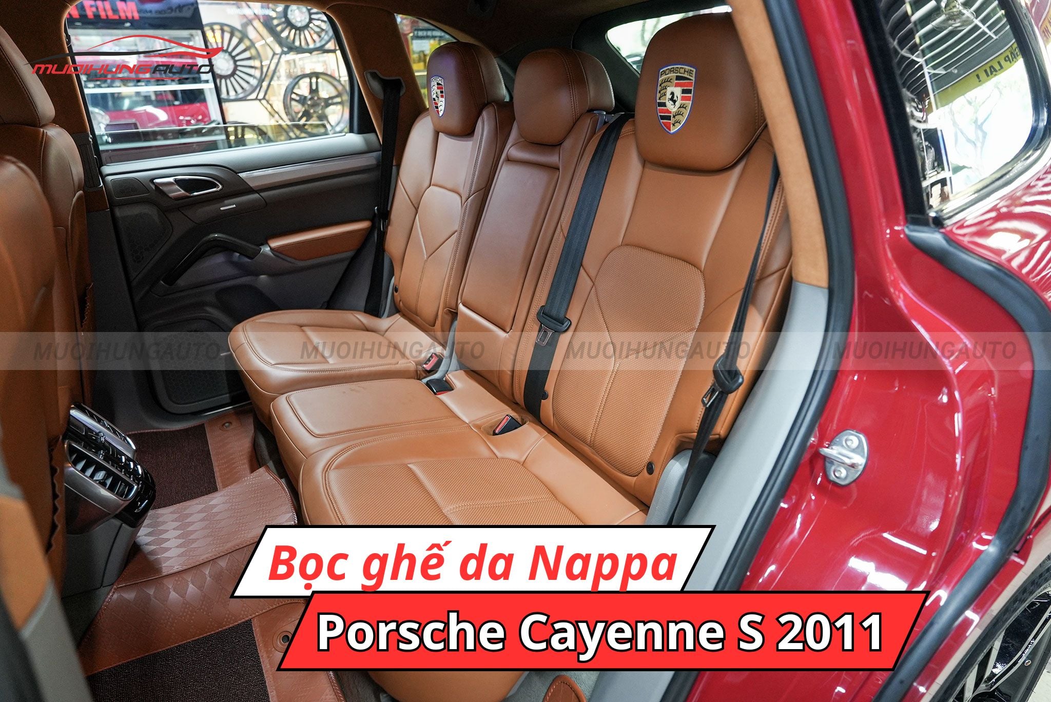 Bọc ghế da Nappa ô tô Porsche Cayenne S 2011