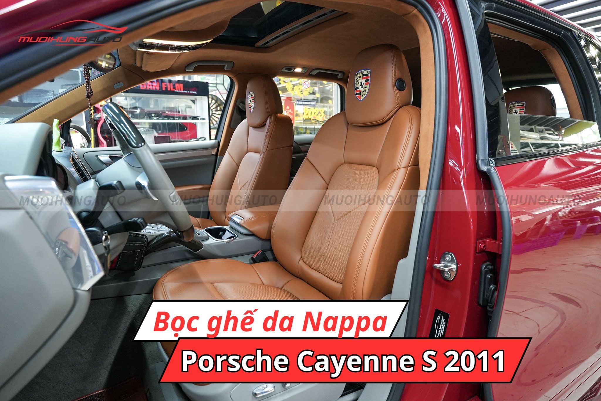 Bọc ghế da Nappa Porsche Cayenne S 2011