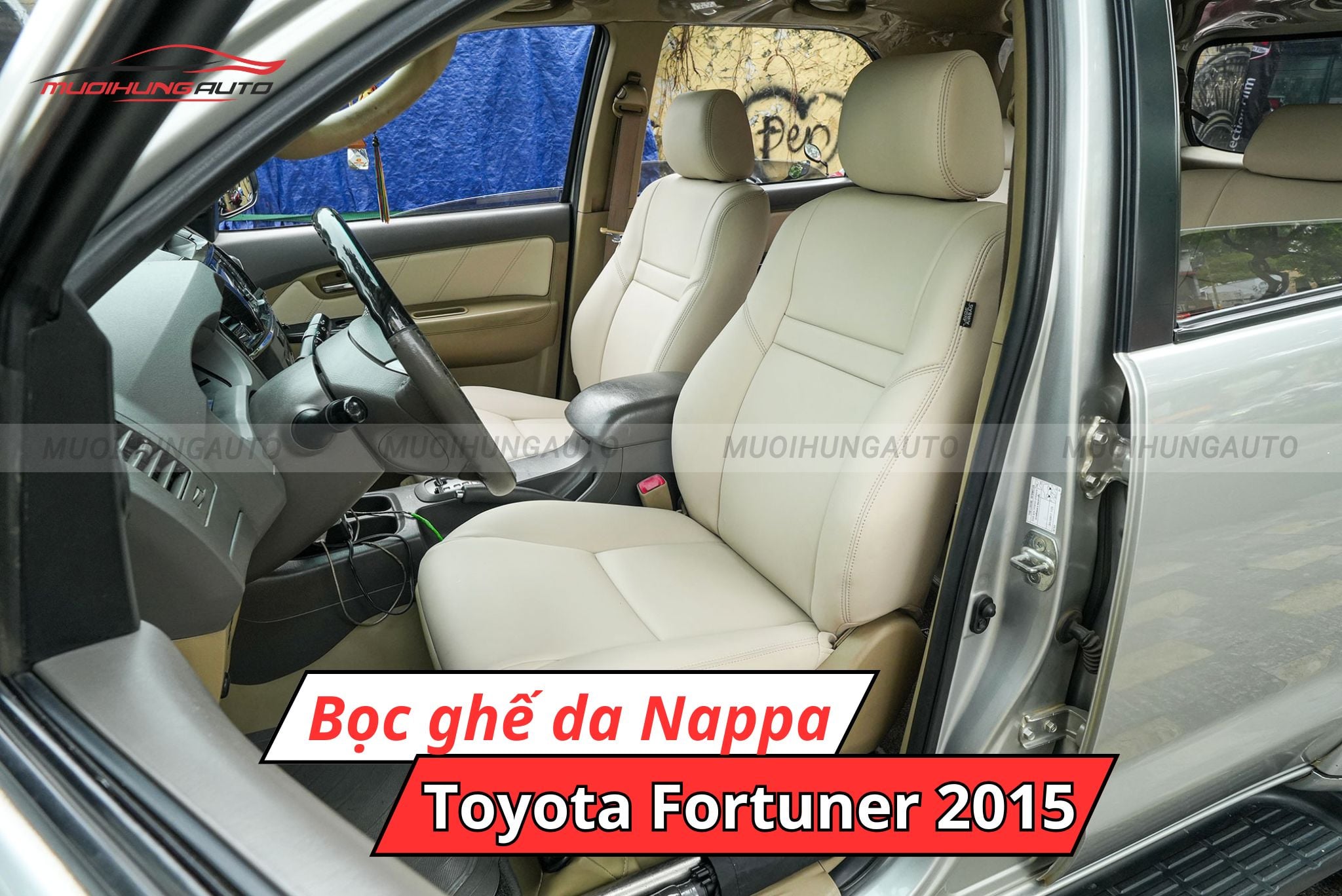 Bọc ghế da Nappa Toyota Fortuner 2015