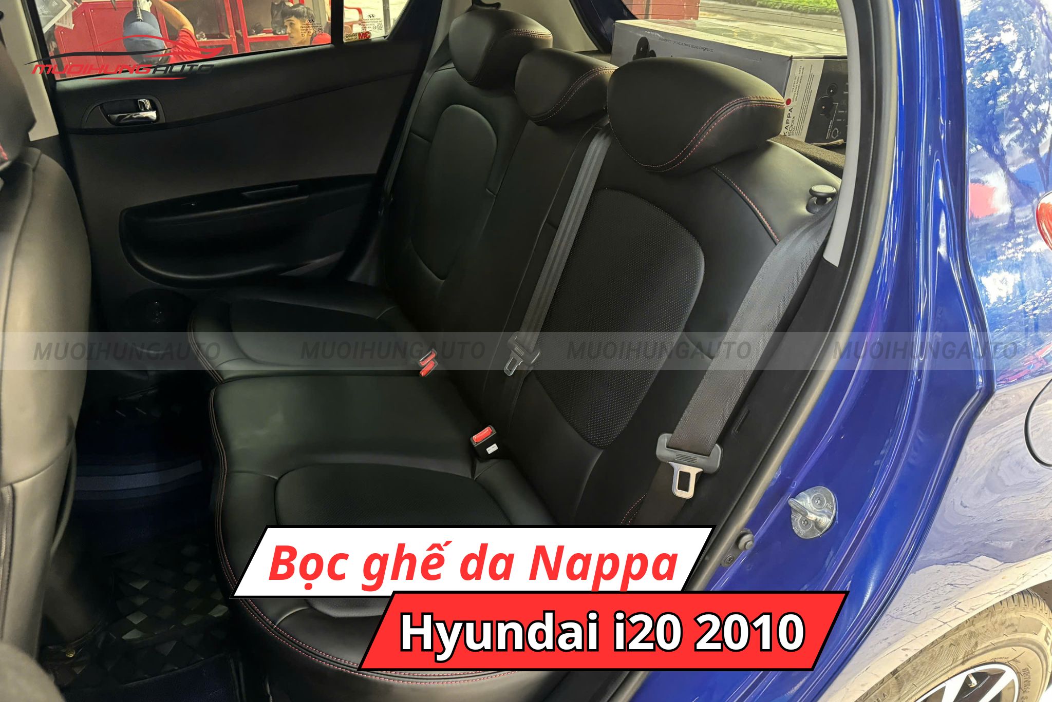 Bọc ghế da Nappa xe Hyundai i20 2010
