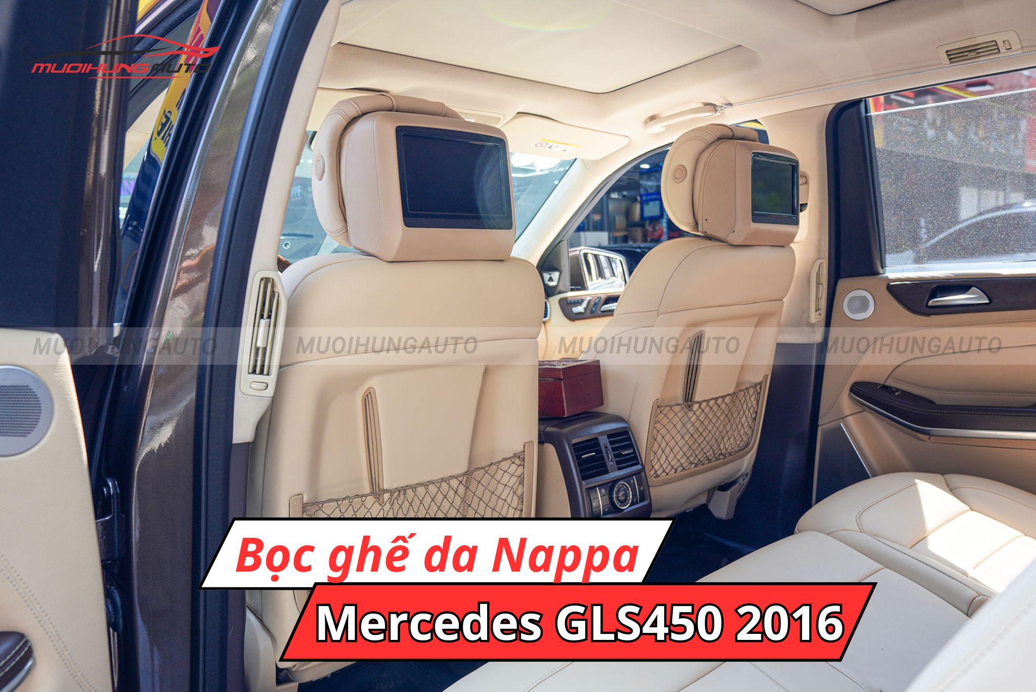 Bọc ghế da Nappa xe Mercedes GLS450 2016
