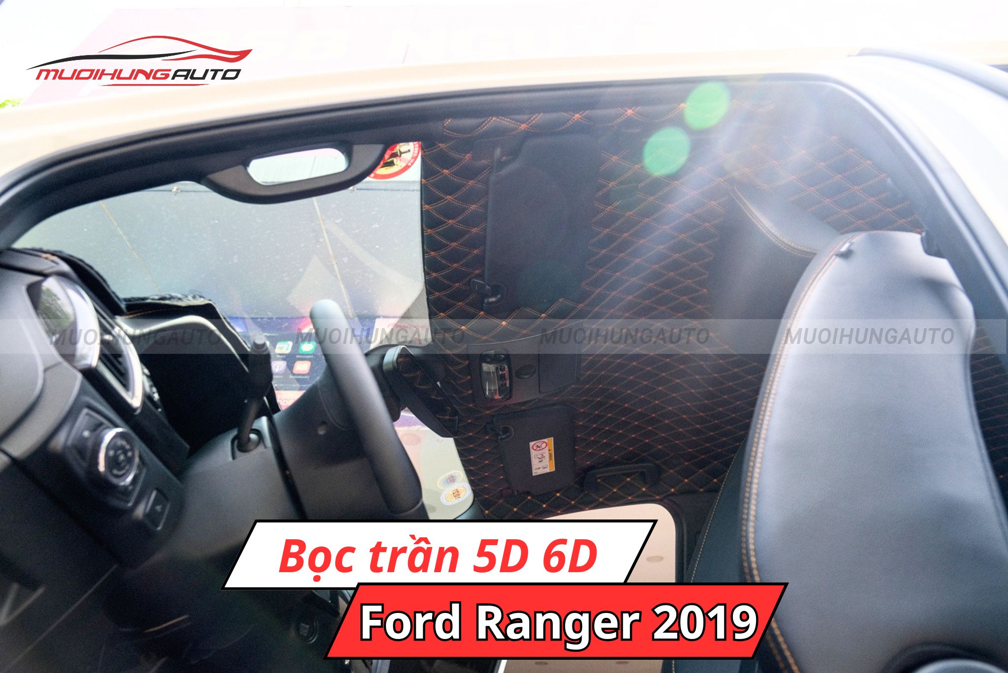 Bọc trần 5D 6D cho ô tô Ford Ranger 2019
