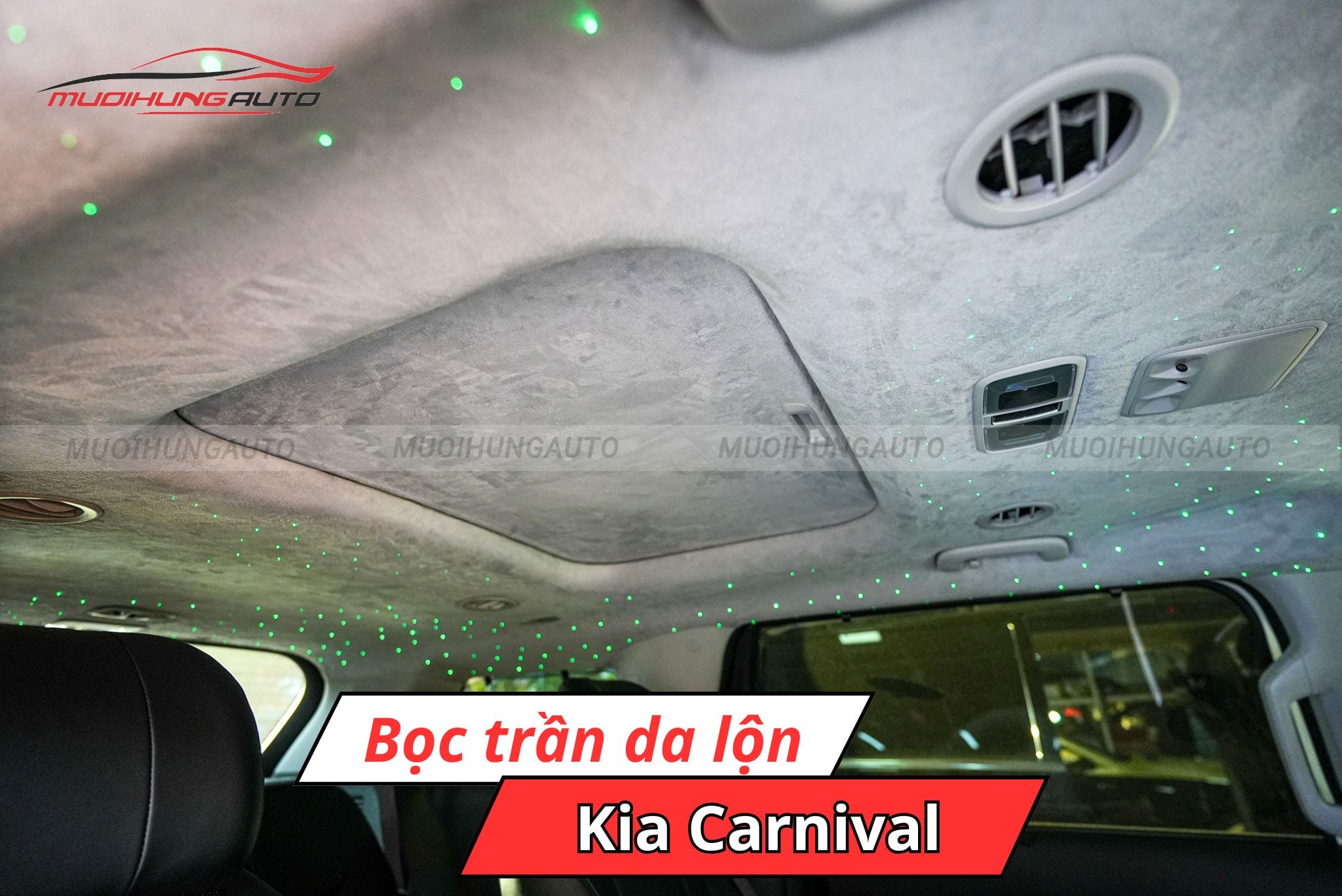 Bọc trần da lộn Kia Carnival