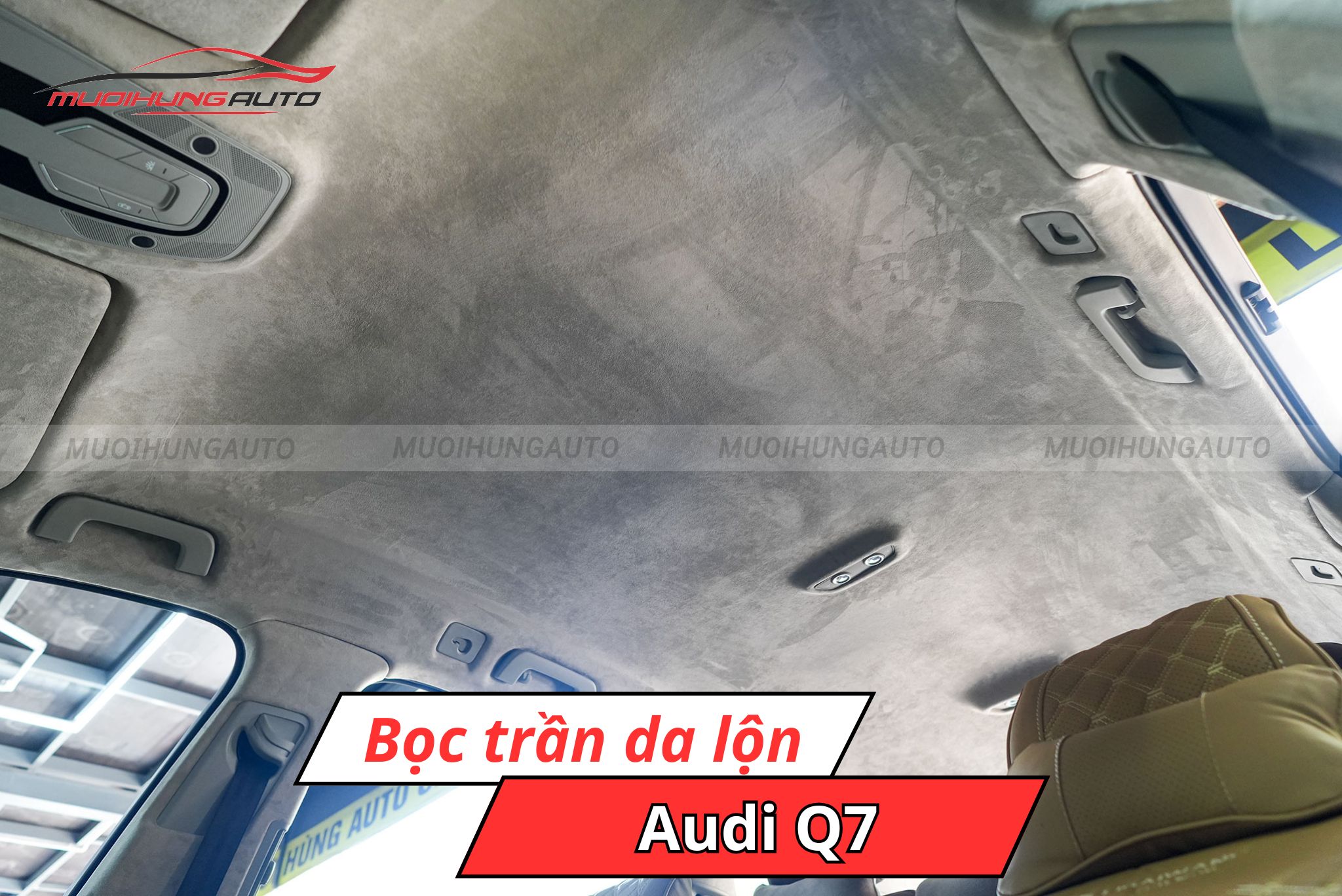 Bọc trần da lộn ô tô Audi Q7