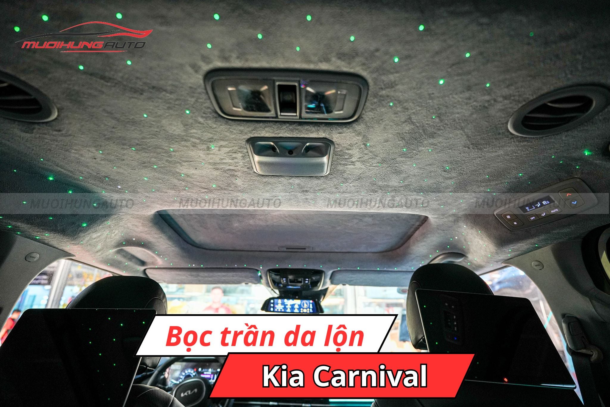 Bọc trần da lộn ô tô Kia Carnival