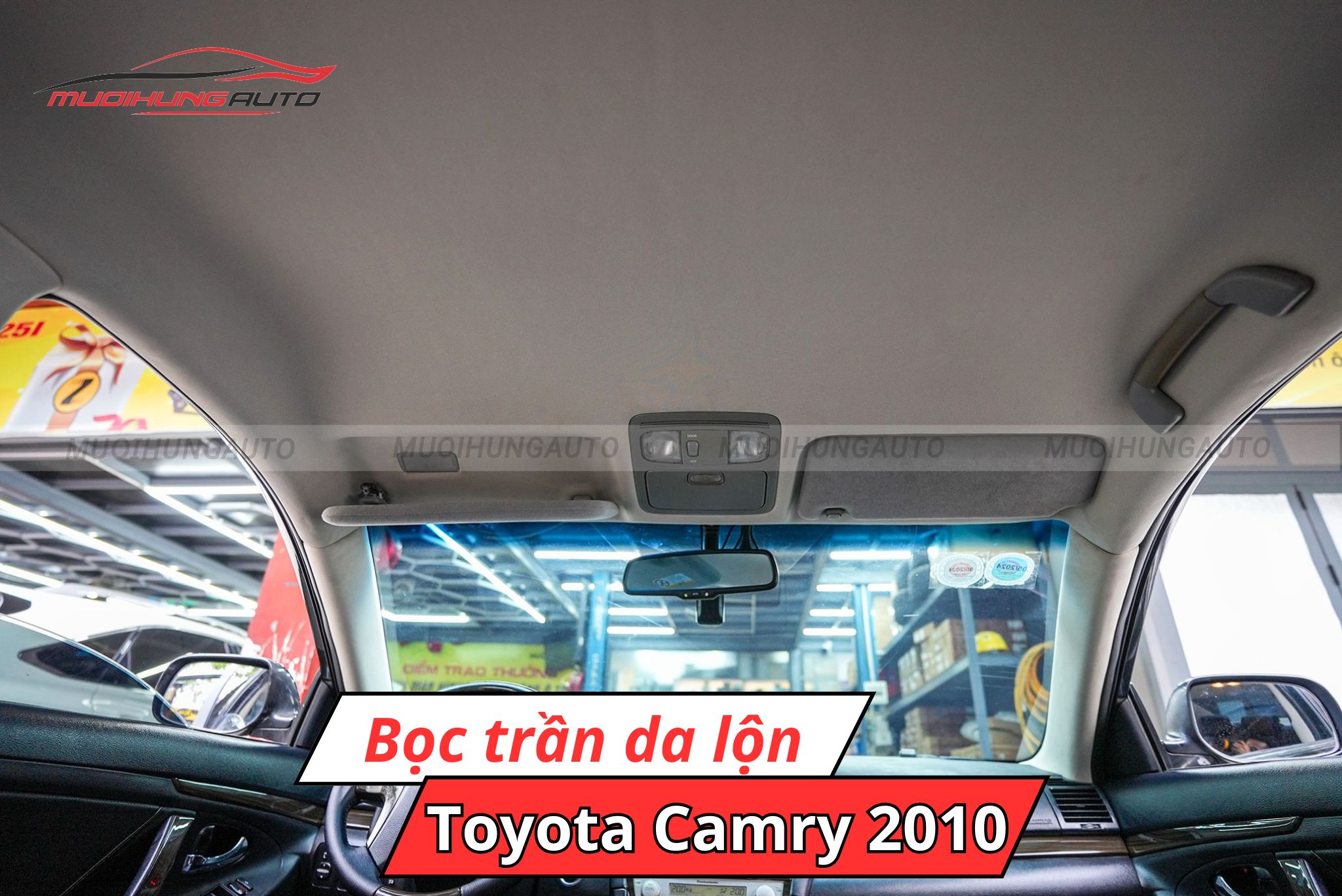 Bọc trần da lộn ô tô Toyota Camry 2010