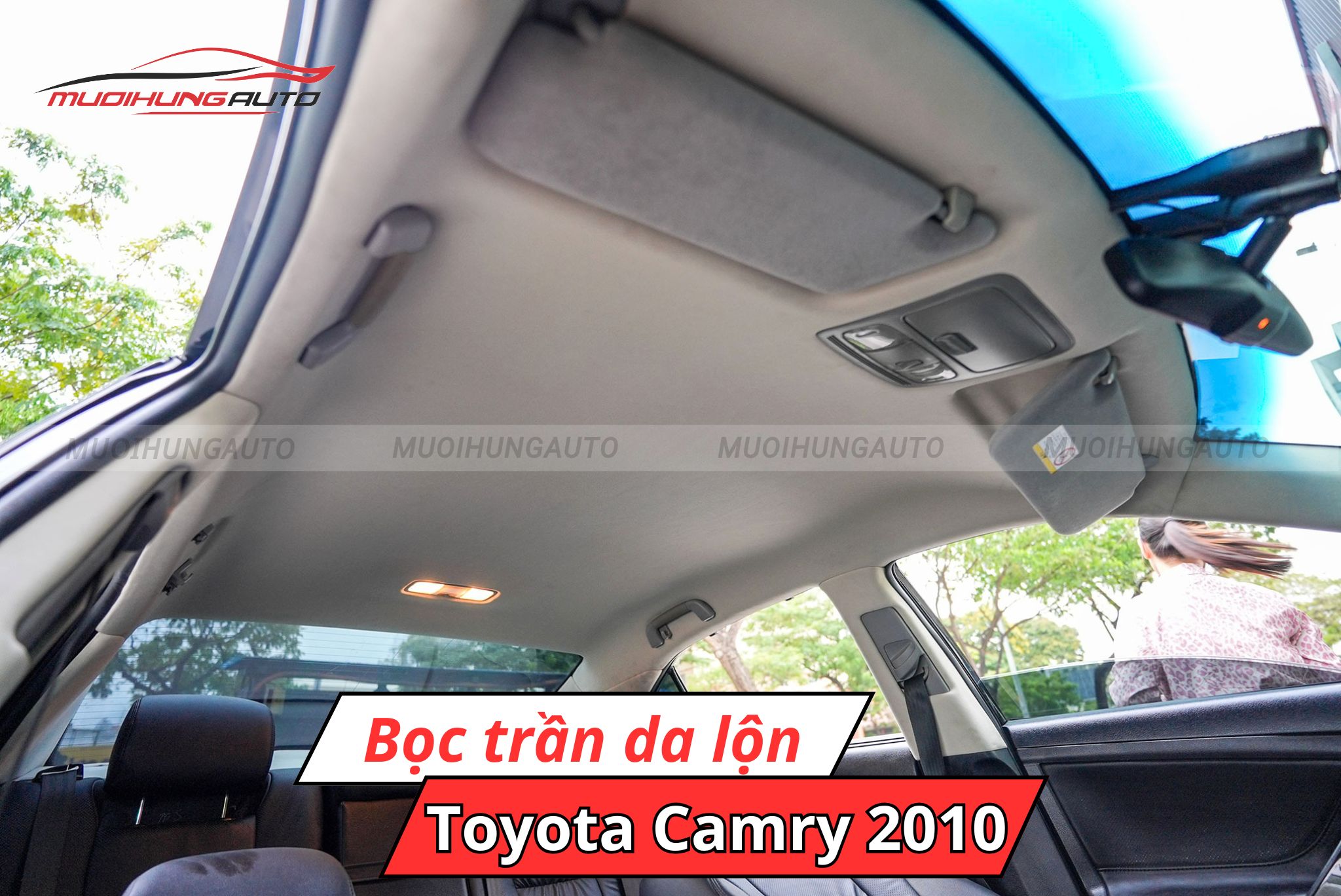Bọc trần da lộn Toyota Camry 2010