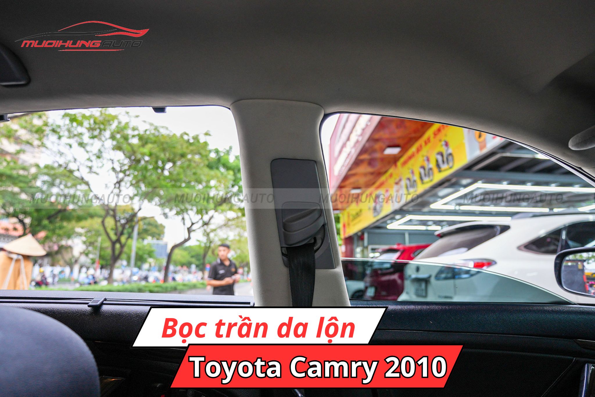 Bọc trần da lộn xe Toyota Camry 2010