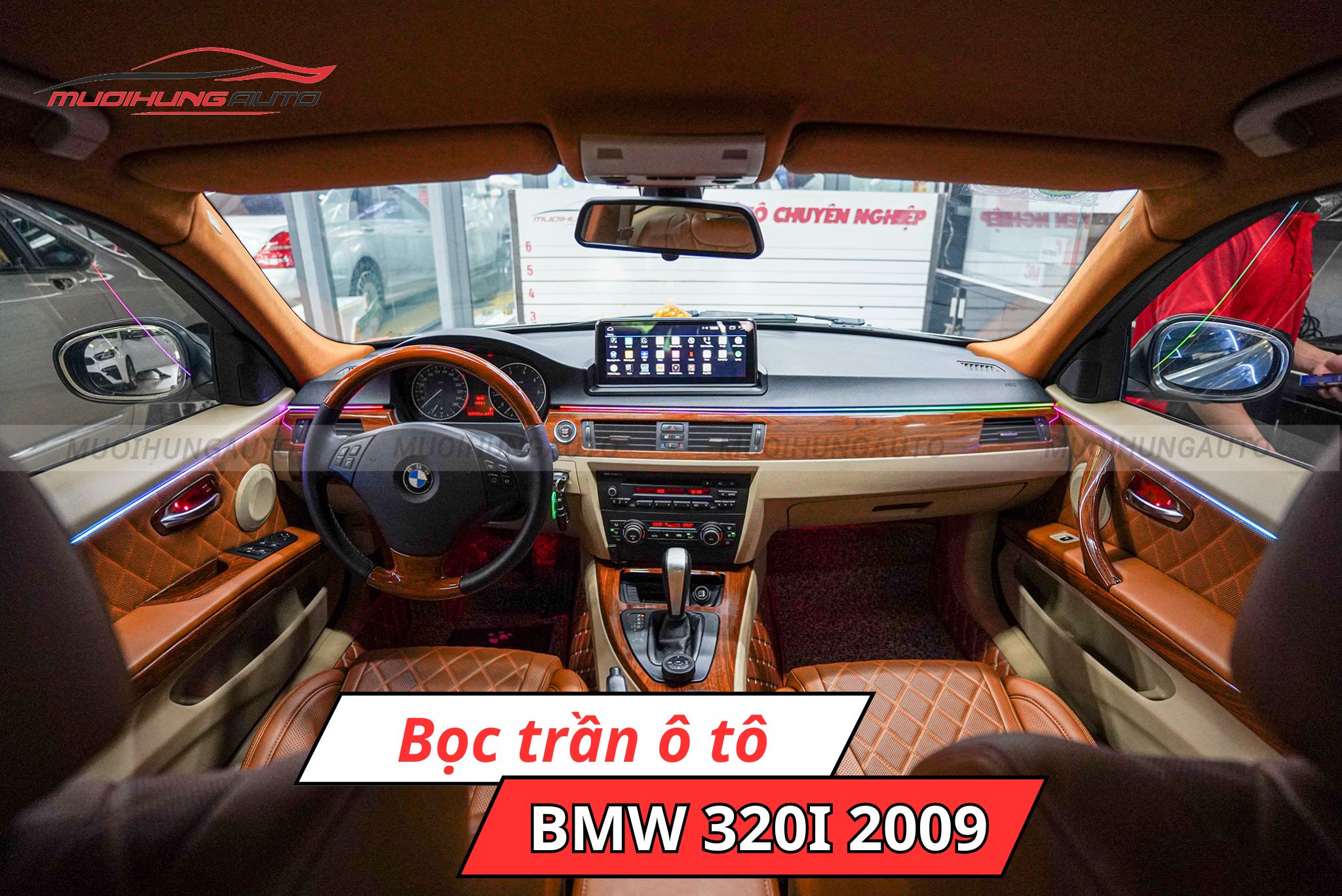 Bọc trần ô tô BMW 320i 2009